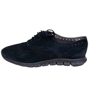 Cole Haan ZEROGRAND Wingtip Oxfords (Size: 8; Color: Black Suede)